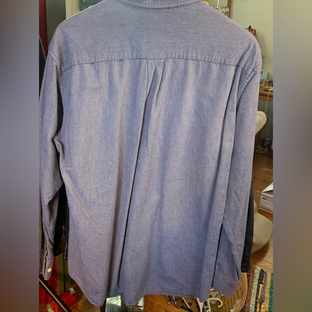 JCREW BLUE POPLIN SHIRT. MENS medium - Picture 5 of 5